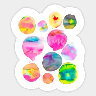 Big Watercolor Dots Sticker